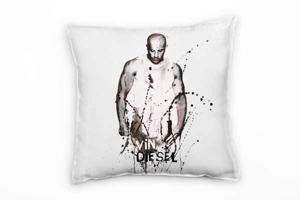 Vin Diesel Deko Kissen Bezug 40x40cm für Couch Sofa Lounge Zierkissen