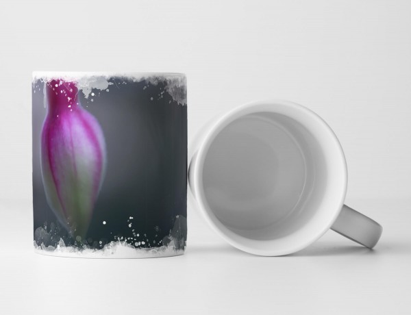 Tasse Geschenk Fuchsia Blüte – Nahaufnahme