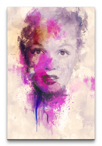 Marilyn Monroe Porträt Abstrakt Kunst Filmikone Kult Farbenfroh 60x90cm Leinwandbild