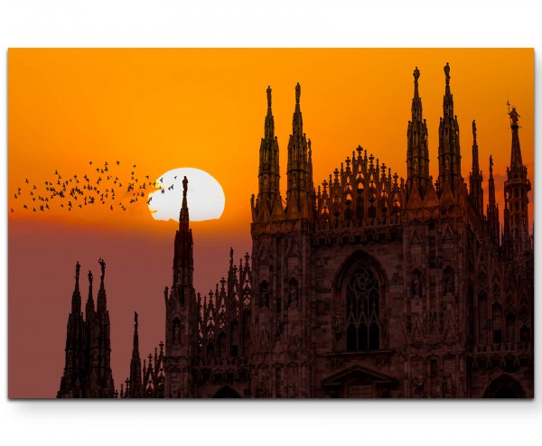 Duomo di Milano  Mailänder Dom Sonnenuntergang - Leinwandbild
