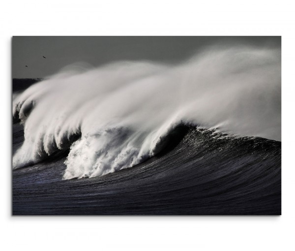 120x80cm Wandbild Meer Welle Sturm