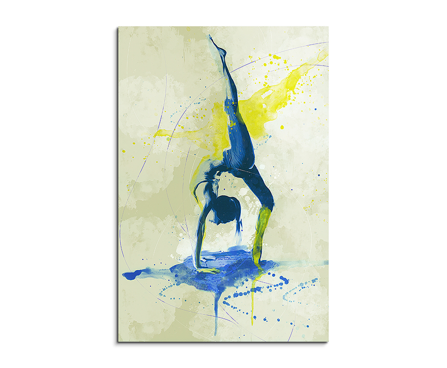 MTB DH 90x60cm Wandbild SPORTBILD Aquarell Art tolle Farben von Paul Sinus