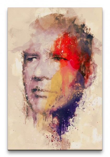 Harrison Ford Porträt Abstrakt Kunst Schauspieler Farbenfroh 60x90cm Leinwandbild