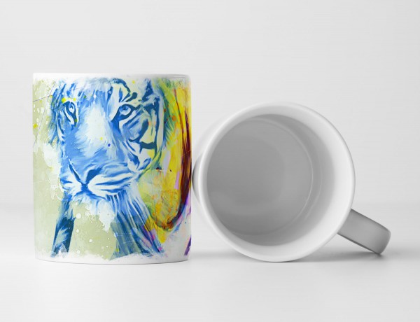 Tiger Tasse als Geschenk, Design Sinus Art