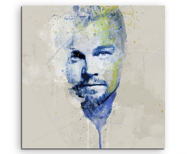 Leonardo DiCaprio I Aqua 60x60cm Wandbild Aquarell Art