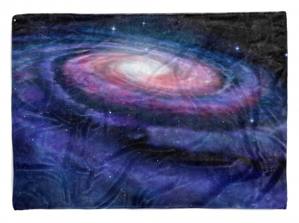 Handtuch Strandhandtuch Saunatuch Kuscheldecke mit Fotomotiv Galaxie Universum