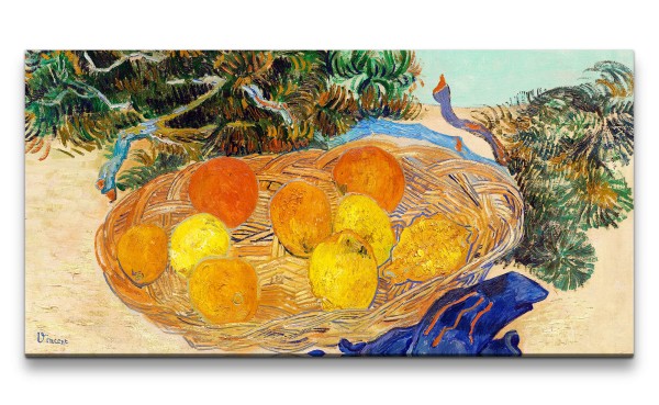 Remaster 120x60cm Vincent Van Gogh Impressionismus Weltberühmtes Gemälde Obstschal Orangen Zitronen