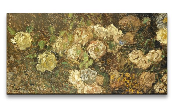 Remaster 120x60cm Claude Monet Impressionismus weltberühmtes Wandbild Blumen Blüten Strauß