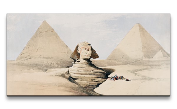 Remaster 120x60cm The Great Sphinx Pyramids of Gizeh Illustration Kunstvoll Ägypten Pyramiden