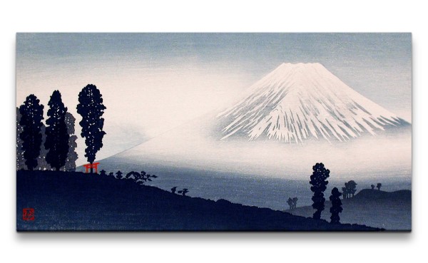 Remaster 120x60cm Hiroaki Takahashi traditionelle japanische Kunst Zeitlos Fuji Berg Vulkan