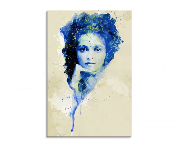 Helena Bonham I Aqua 90x60cm Wandbild Aquarell Art