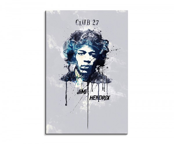 Jimi Hendrix 90x60cm Aquarell Art Wandbild auf Leinwand fertig gerahmt Original Sinus Art