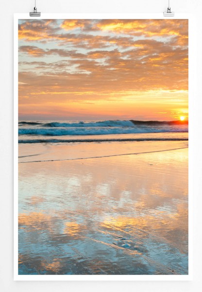 Landschaftsfotografie 60x90cm Poster Cape Hatteras Strand bei Sonnenaufgang USA