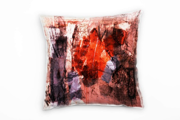 Abstrakt, rot,schwarz, Expression, Malerei Deko Kissen 40x40cm für Couch Sofa Lounge Zierkissen