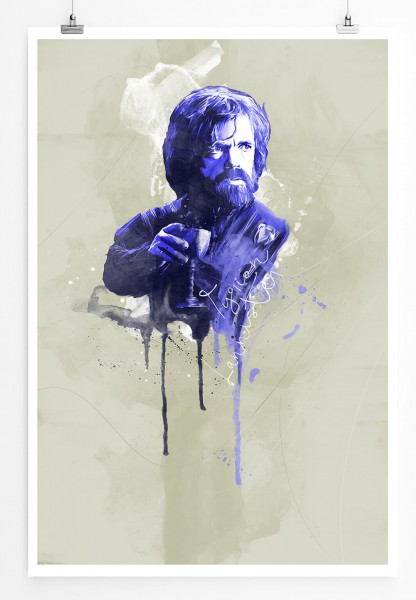 Tyrion Lannister 90x60cm Paul Sinus Art Splash Art Wandbild als Poster ohne Rahmen gerollt