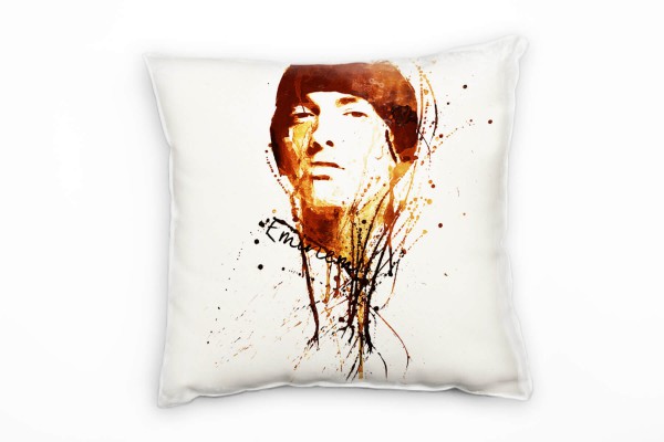 Eminem Deko Kissen Bezug 40x40cm für Couch Sofa Lounge Zierkissen
