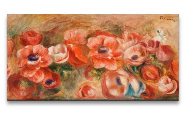 Remaster 120x60cm Pierre-Auguste Renoir weltberühmtes Wandbild Impressionismus Blumen Blüten