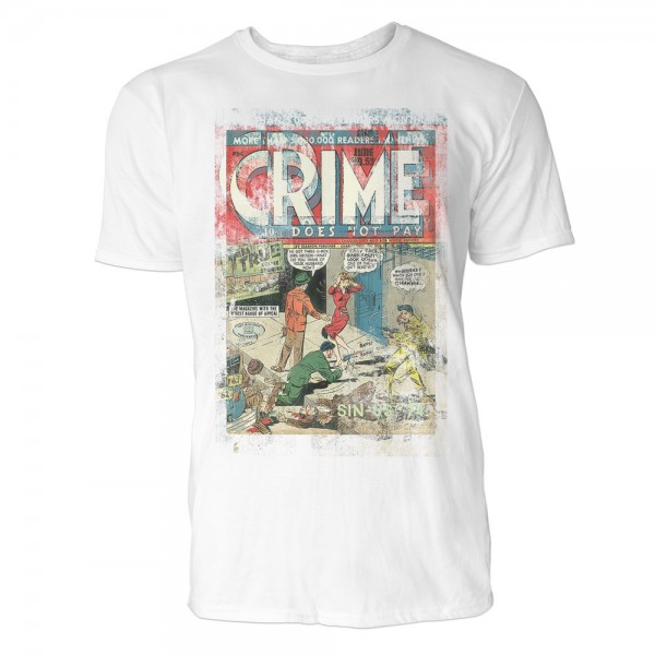 Crime Herren T-Shirts in Karibik blau Cooles Fun Shirt mit tollen Aufdruck