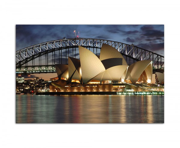 120x80cm Sydney Oper Harbour Bridge Nacht