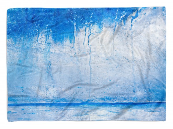 Handtuch Strandhandtuch Saunatuch Kuscheldecke mit Fotomotiv Fließendes Wasser Blau Kunst
