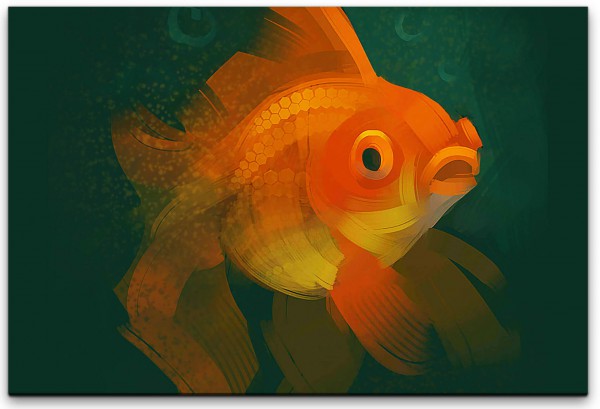 Goldfisch Wandbild in verschiedenen Größen