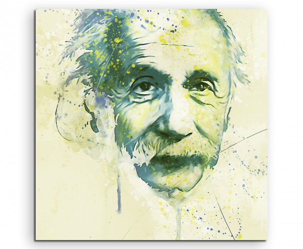 Albert Einstein Aqua 60x60cm Aqua Art Wandbild