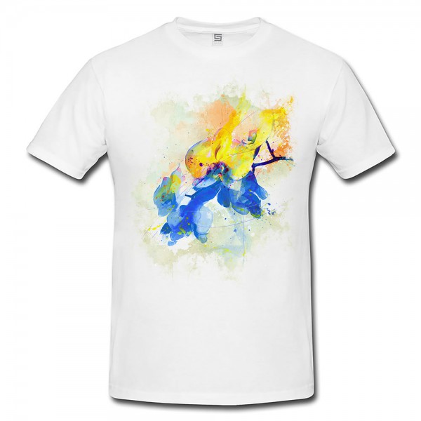Blume VIII Herren T- Shirt , Stylisch aus Paul Sinus Aquarell Color