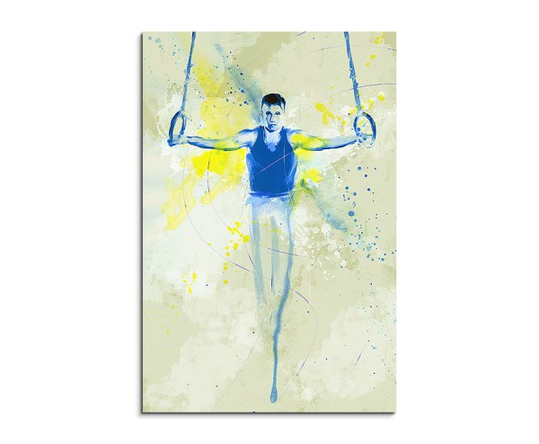 Turnen 90x60cm SPORTBILDER Paul Sinus Art Splash Art Wandbild Aquarell Art