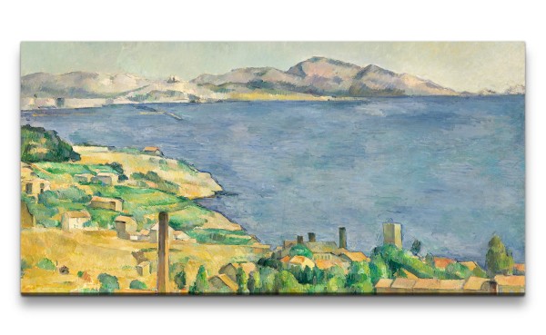 Remaster 120x60cm Paul Cézanne weltberühmtes Wandbild The Gulf of Marseilles Seen Meer Küste