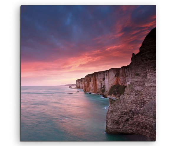 Landschaftsfotografie – Sonnenaufgang am Atlantik, Frankreich auf Leinwand