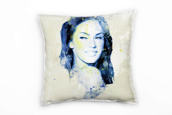 Megan Fox Deko Kissen Bezug 40x40cm für Couch Sofa Lounge Zierkissen