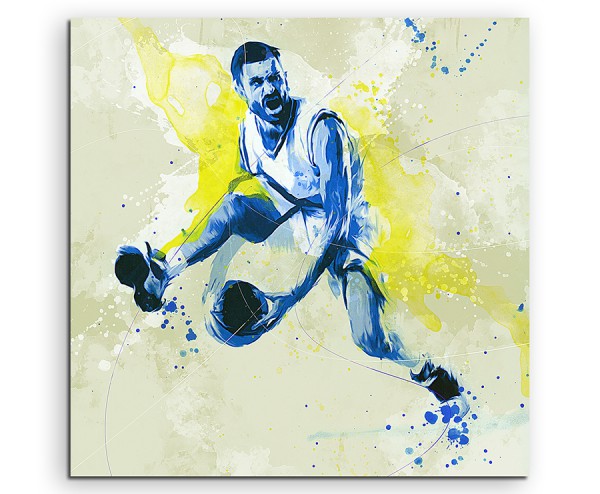 Basketball III 60x60cm SPORTBILDER Paul Sinus Art Splash Art Wandbild Aquarell Art
