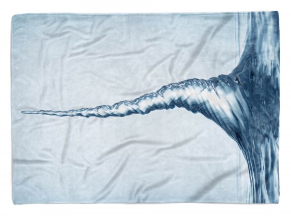 Handtuch Strandhandtuch Saunatuch Kuscheldecke mit Fotomotiv Wasser Blau Wirbel