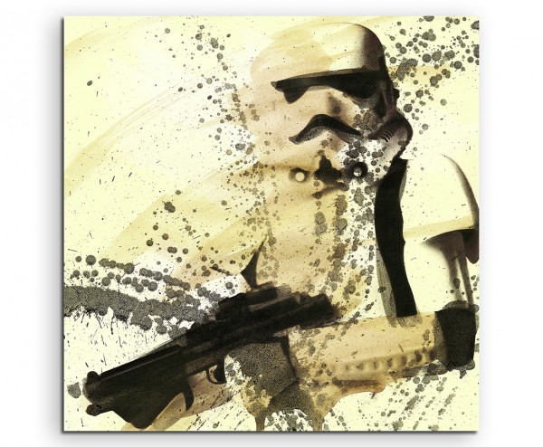 Stormtrooper 60x60cm Aquarell Art Leinwandbild