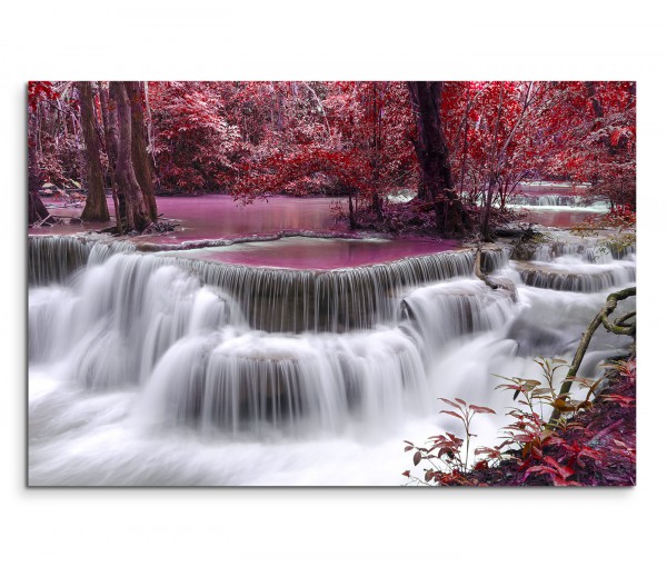 120x80cm Wandbild Thailand Dong-Pee-Sua Wasserfall Bäume
