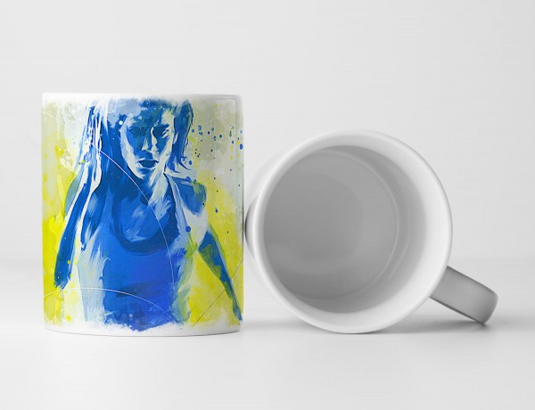 Running Woman Tasse als Geschenk, Design Sinus Art