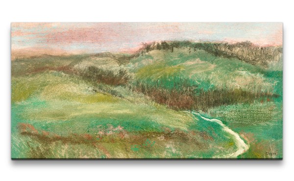 Remaster 120x60cm Edgar Degas weltberühmtes Wandbild Landschaft zeitlose Kunst Grün Natur
