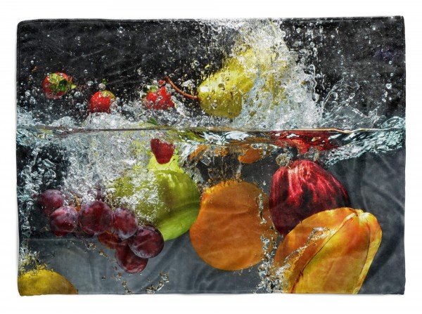Handtuch Strandhandtuch Saunatuch Kuscheldecke mit Fotomotiv Früchte unter Wass