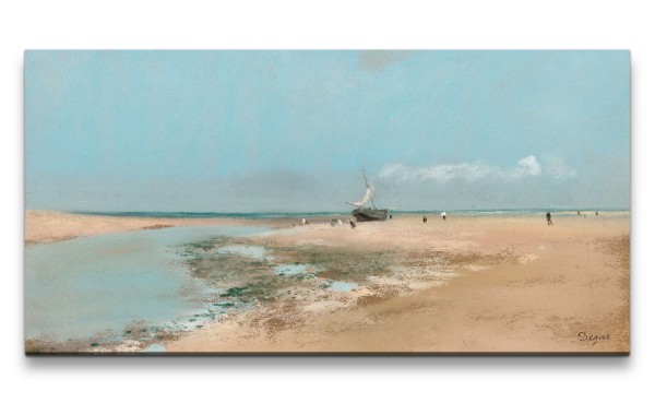Remaster 120x60cm Edgar Degas weltberühmtes Wandbild Beach at Low Tide zeitlose Kunst