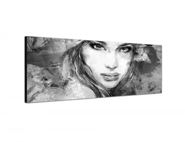 150x50cm Handmalerei Frau Mädchen Gesicht Portrait