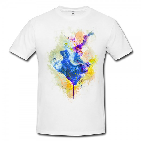 Ganesha I Herren T- Shirt , Stylisch aus Paul Sinus Aquarell Color