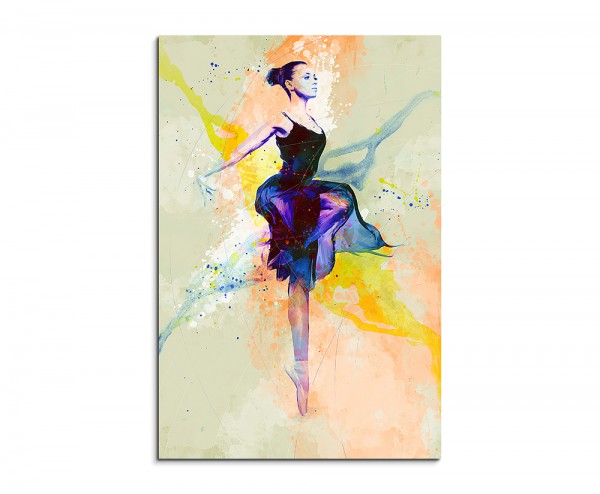 Ballett II 90x60cm Aquarell Art Leinwandbild
