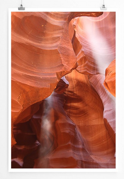 60x90cm Naturfotografie Poster Rote Felsenhöhle