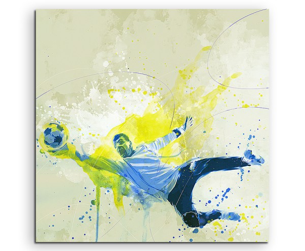 Fussball Torwart 60x60cm SPORTBILDER Paul Sinus Art Splash Art Wandbild Aquarell Art