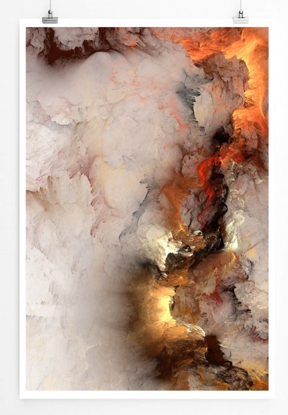 Bild Abstrakter Wolken mit Lichtdurchbruch 60x90cm Poster