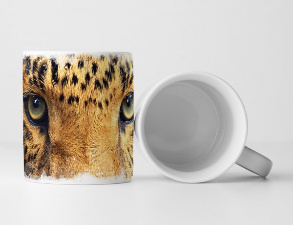 Tasse Geschenk Tierfotografie – Porträt eines Leopards