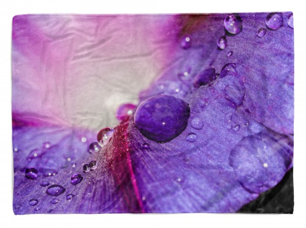 Handtuch Strandhandtuch Saunatuch Kuscheldecke mit Fotomotiv Violett Wassertrop