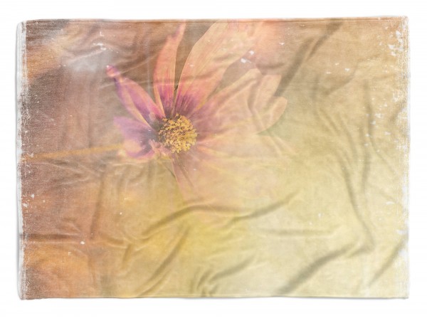 Handtuch Strandhandtuch Saunatuch Kuscheldecke mit kunstvollen Blumenmotiv Schö