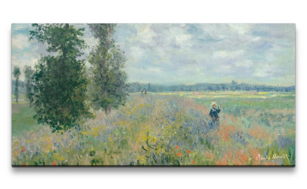Remaster 120x60cm Claude Monet Impressionismus weltberühmtes Wandbild Poppy Fields near Argenteuil