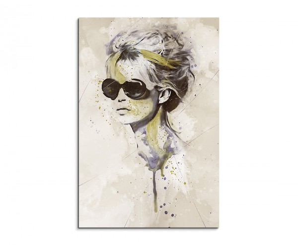 Brigitte Bardot I Splash 90x60cm Kunstbild als Aquarell auf Leinwand